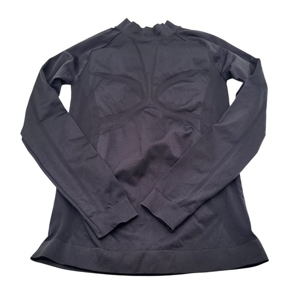 K-Way Tops - K-Way Women's M/L Base Layer Sports Athletic Top Seamless black